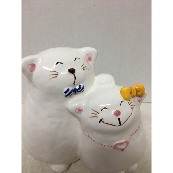 Vintage Fine Ceramic Hand Painted Russ Berrie & Co. Bitsy & Beau Coin Bank - Picture 3 of 5